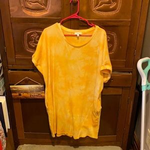 Umgee Yellow Tie Die Dress